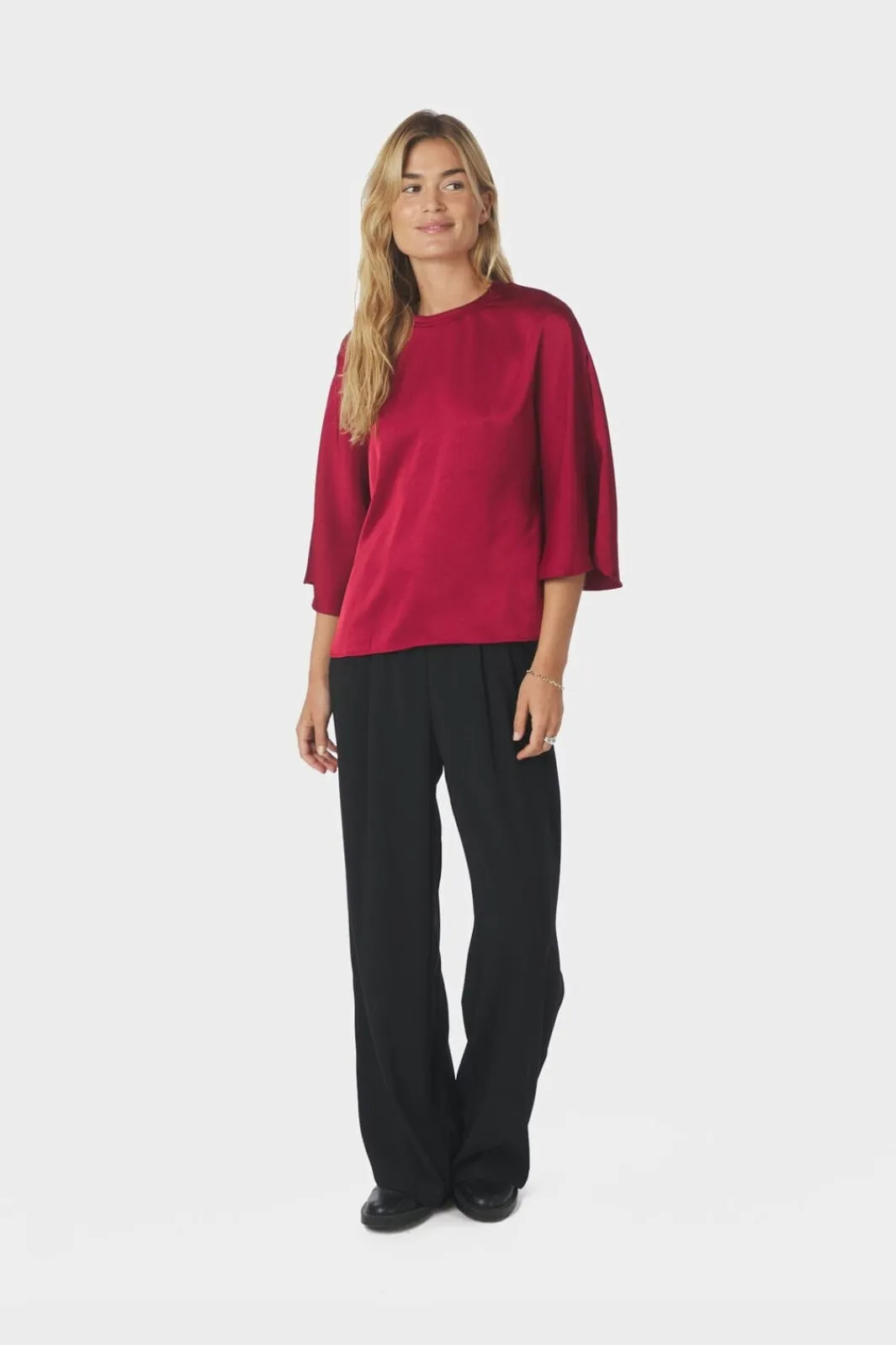 Clearance Neo Noir Liora Heavy Sateen Blouse 165567 321