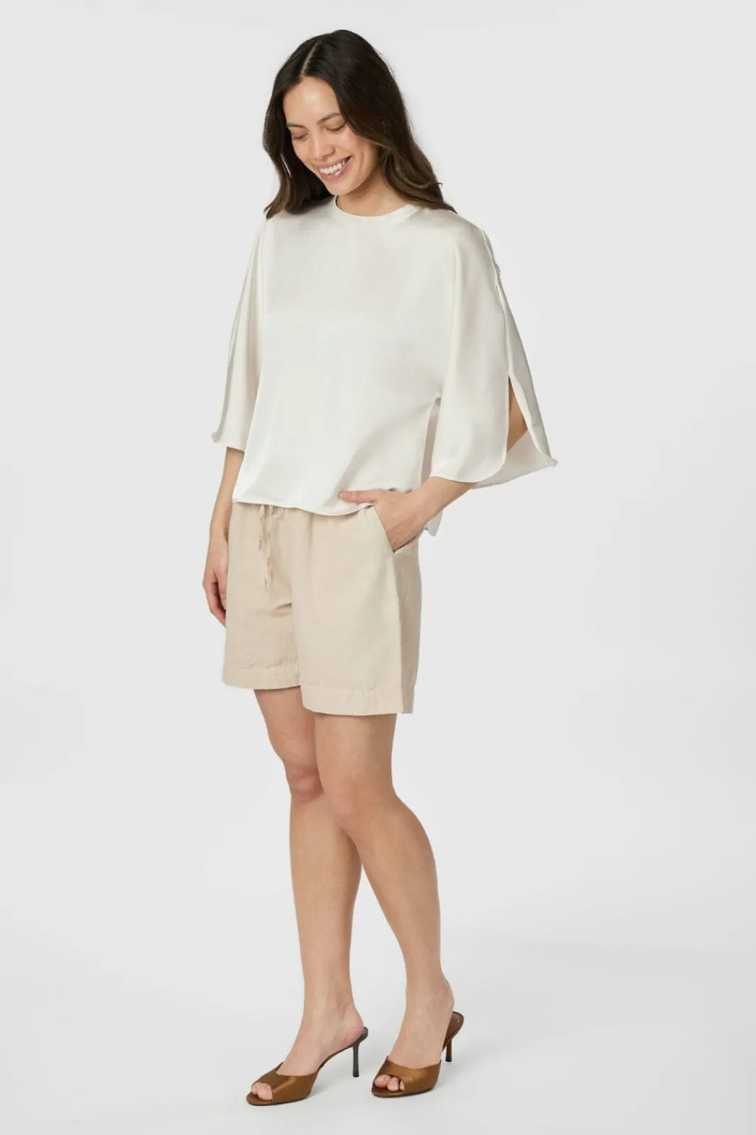 Outlet Neo Noir Liora Heavy Sateen Blouse 165567 621