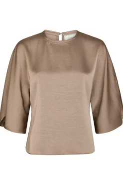 Clearance Neo Noir Liora Heavy Sateen Blouse 165567 811