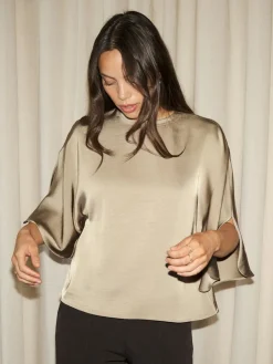Clearance Neo Noir Liora Heavy Sateen Blouse 165567 811
