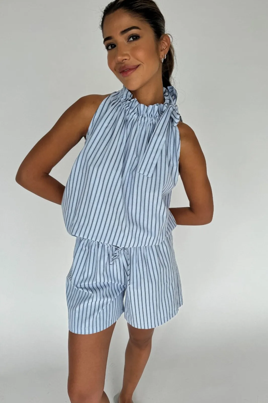 Continue Liva Poplin Stripe 14906 Blue Stripe