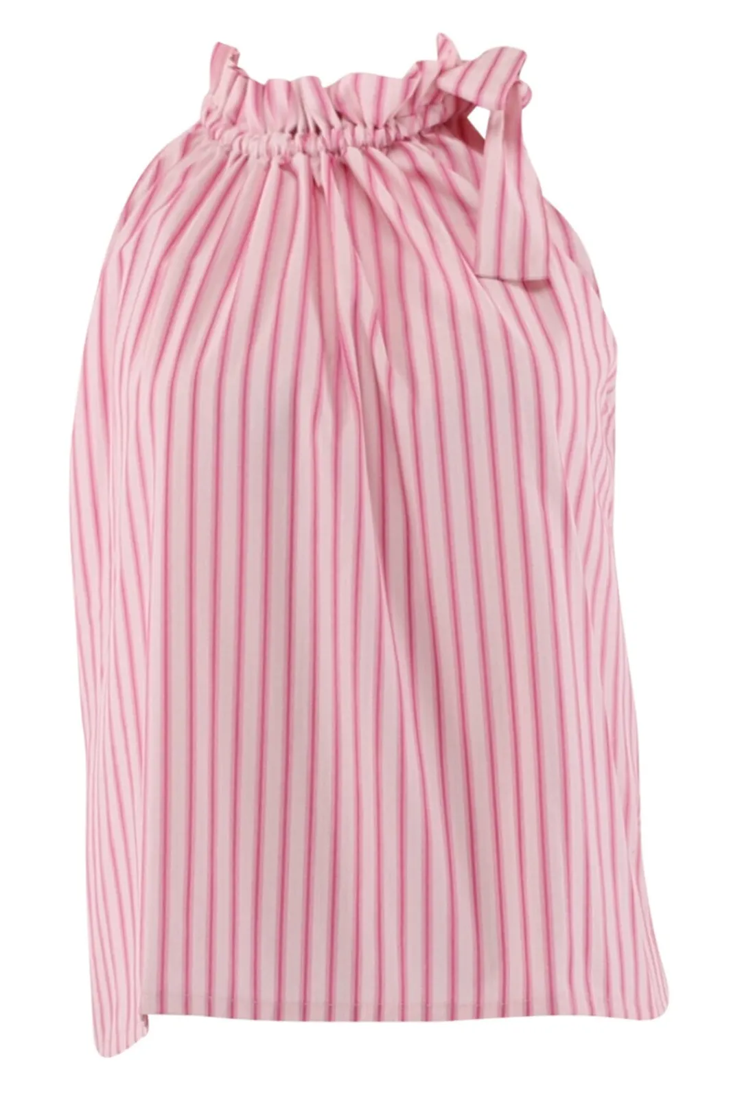 Clearance Continue Liva Poplin Stripe 14906 Pink Stripe