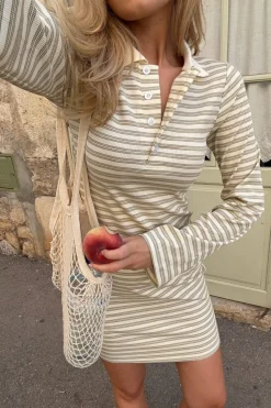 Clearance BYIC Livaic Polo Dress A23995 Yellow Stripes