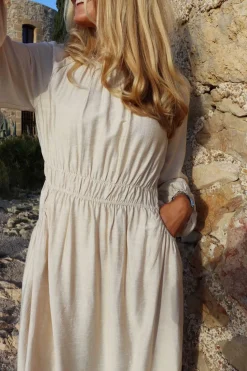 Clearance Liberte Liv-Ls-Long-Dress 22191 Cashew Creme