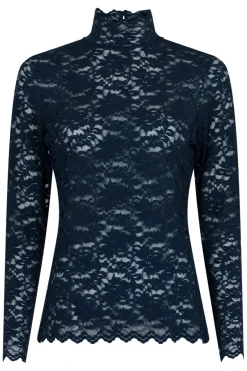 Best Neo Noir Liza Laceflower Blouse Navy