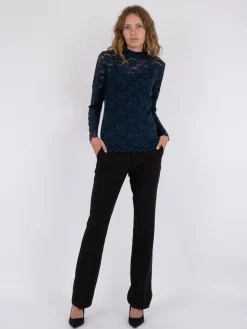 Best Neo Noir Liza Laceflower Blouse Navy