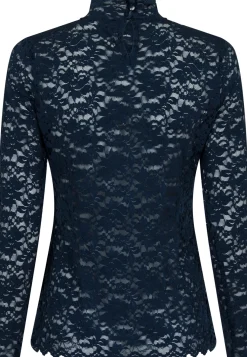 Best Neo Noir Liza Laceflower Blouse Navy
