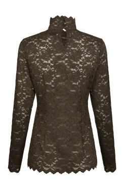 Sale Neo Noir Liza Laceflower Blouse 161473 584