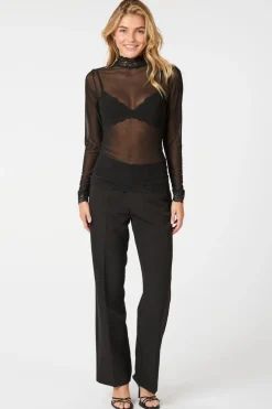 Hot Neo Noir Liza Mesh Lace Blouse 164281 Black