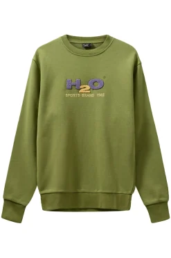 Hot H2O Logo Sweat O'Neck 7475 Grasshopper/Lilac/Lemon