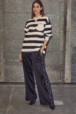 New Haute L'Amitié Logo Tape Track Pant HL10258 Black