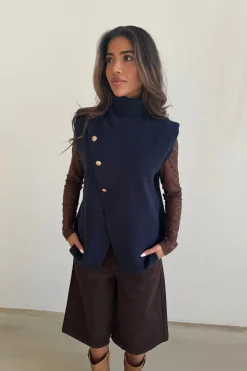 New Continue Lola Vest 15077 Navy Blue