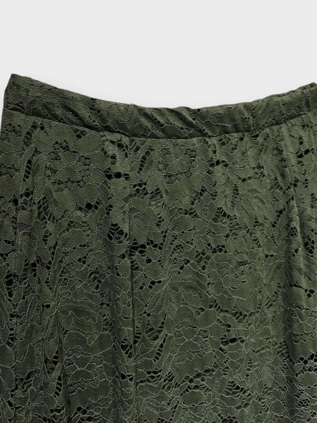 Online A-bee Long Flower Lace Skirt _-W_ Khaki