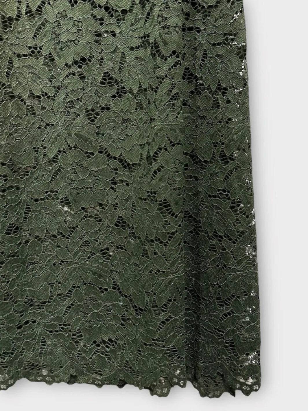 Online A-bee Long Flower Lace Skirt _-W_ Khaki