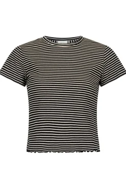 New Neo Noir Lonnie Stripe Tee Black