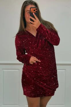 Hot A-bee Lorraine dress Burgundy