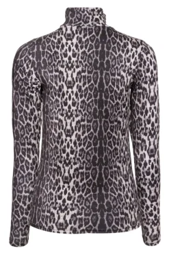 Online Liberte Lotus-Ls-Highneck-Blouse Grey Black Leo
