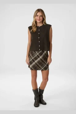 Discount Neo Noir Lunna Check Skirt 165705 210