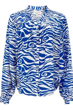Clearance Liberte Mag-Ls-Vneck-Shirt 22054 Cobolt Zebra