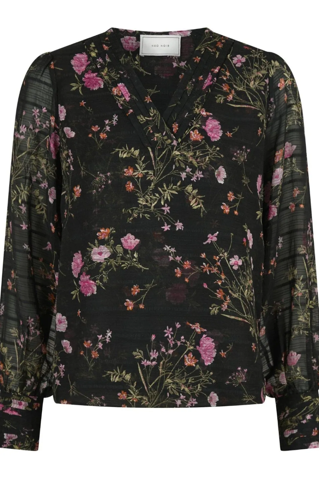 Outlet Neo Noir Mahra Flower Print Blouse Black