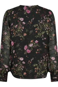 Outlet Neo Noir Mahra Flower Print Blouse Black