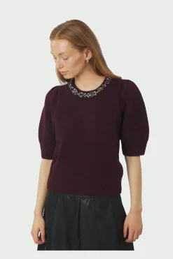 New Neo Noir Maia Stone Knit Blouse 162914 682