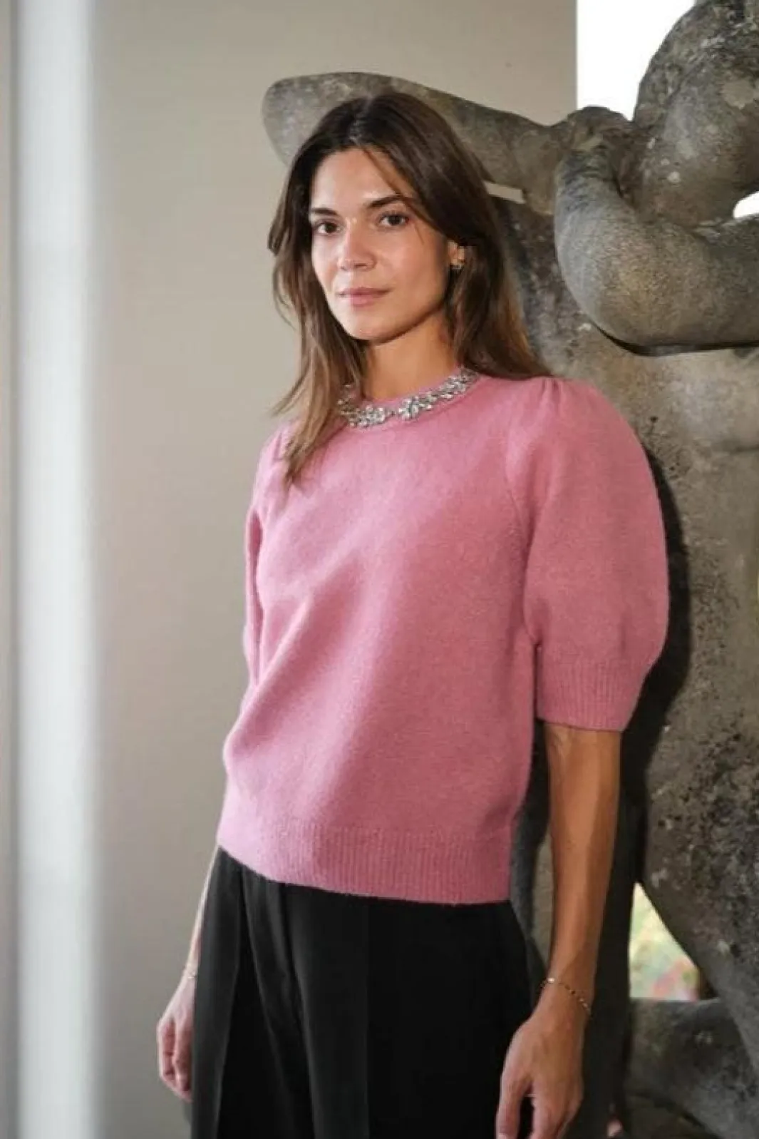 Neo Noir Maia Stone Knit Blouse 162914 165