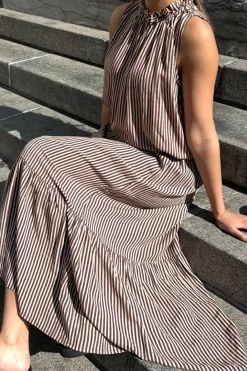 Outlet Continue Maja Skirt Small Stripe 14970 Brown Small Stripe