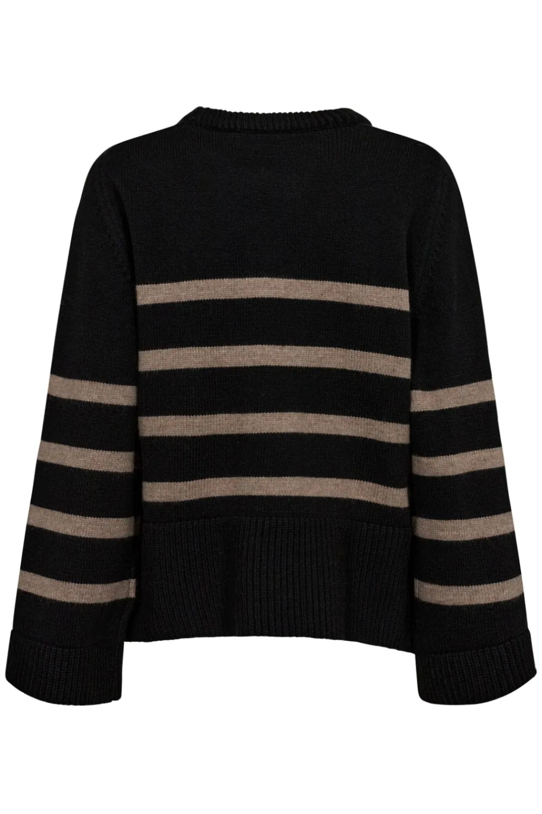 Outlet Co´Couture Majacc O-Button Stripe Knit 32148 96 Black