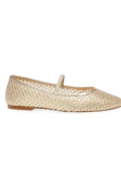 Outlet Steve Madden Majorca Ballerina SM11003686 GDF Gold Raffia