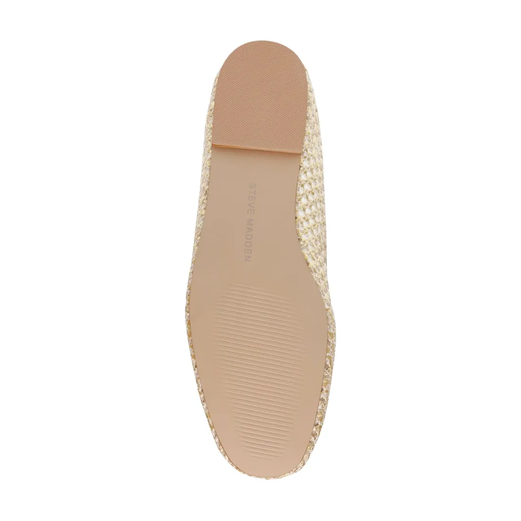 Outlet Steve Madden Majorca Ballerina SM11003686 GDF Gold Raffia