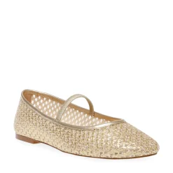 Outlet Steve Madden Majorca Ballerina SM11003686 GDF Gold Raffia