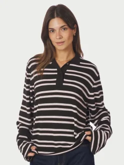 Online Neo Noir Mala Polo Knit Blouse 167213 676