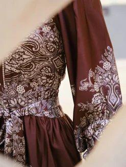 Discount Neo Noir Malfida Paisley Border Dress 166210 676
