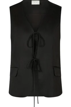 Online Neo Noir Malino Structure Waistcoat 164047 Black