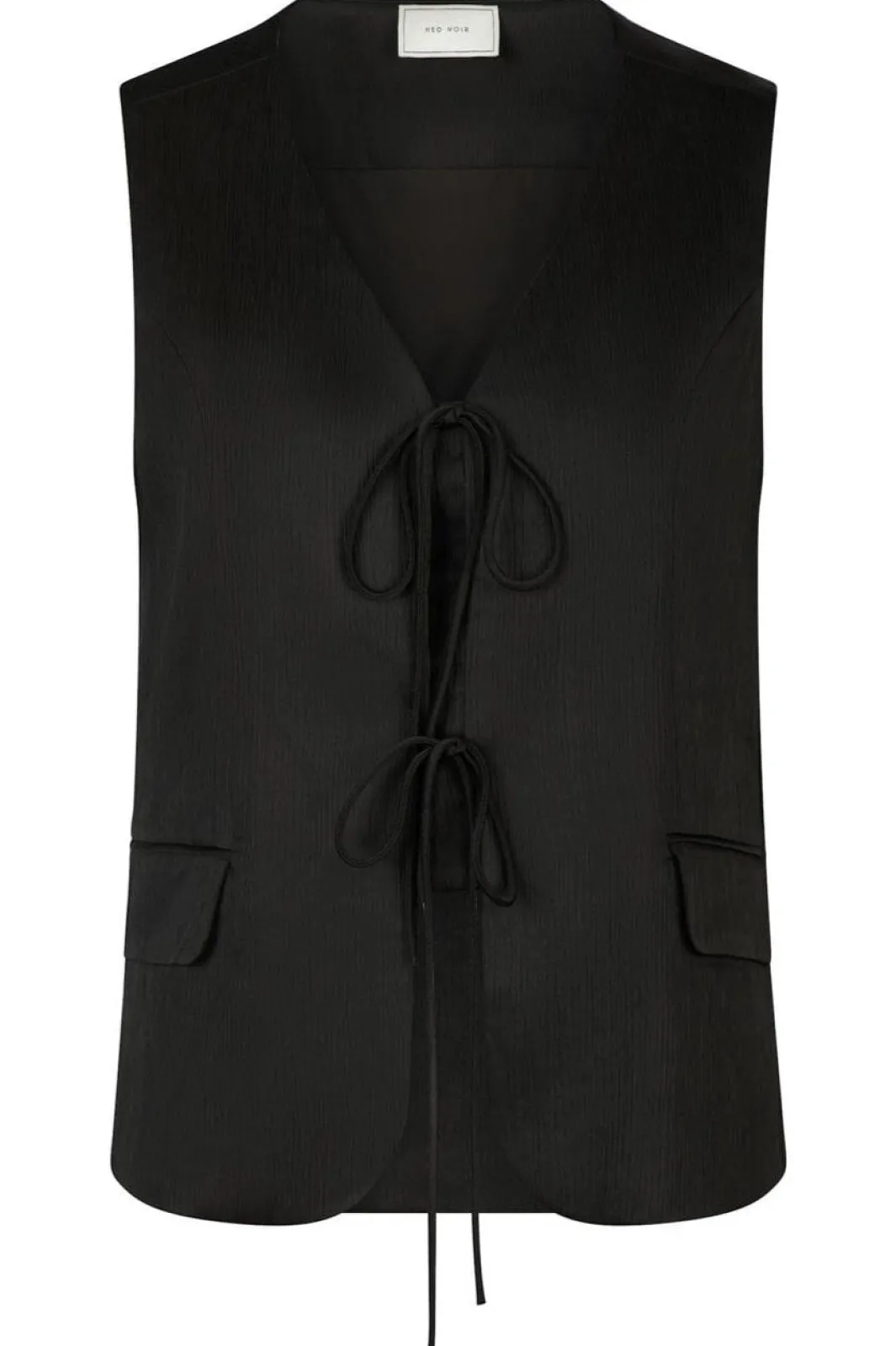 Online Neo Noir Malino Structure Waistcoat 164047 Black