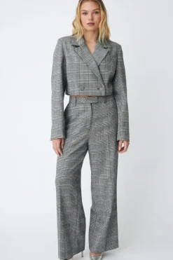 Sale Cras Mancy Pants C578 9993 Black Silver Check