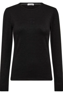 New Co´Couture Mannycc Lurex Emb L/S Tee 33210 96