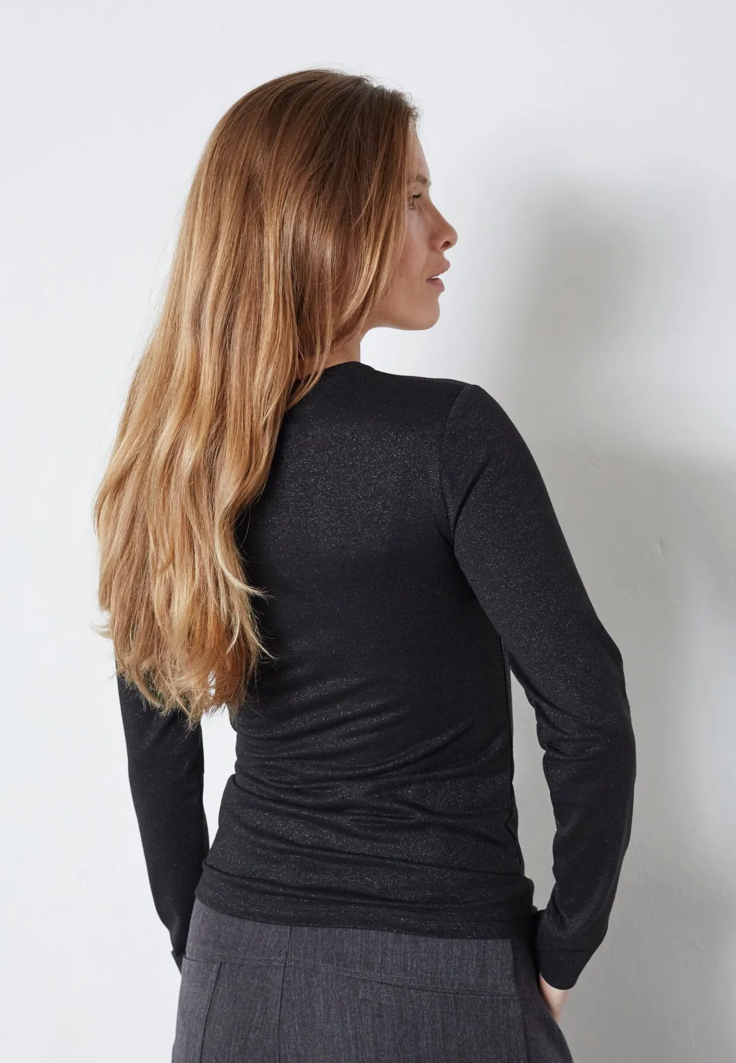 New Co´Couture Mannycc Lurex Emb L/S Tee 33210 96
