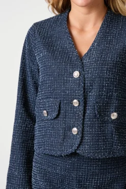 New Neo Noir Manua Denim Structure Jacket 164145 534