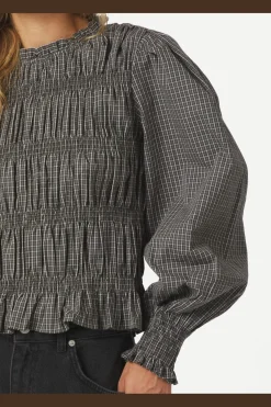Discount Neo Noir Marcia Check Blouse 166893 132