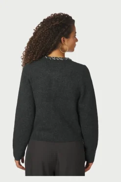 Outlet Neo Noir Marie Stone Knit Cardigan 163850 132