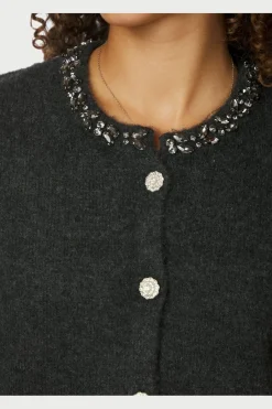 Outlet Neo Noir Marie Stone Knit Cardigan 163850 132