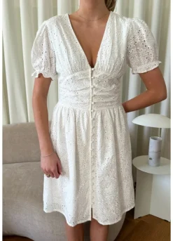 Discount BYIC Marieic Dress we White Embroidery