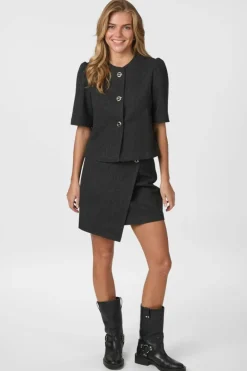 Best Neo Noir Marisi Herringbone Skirt 165687 104