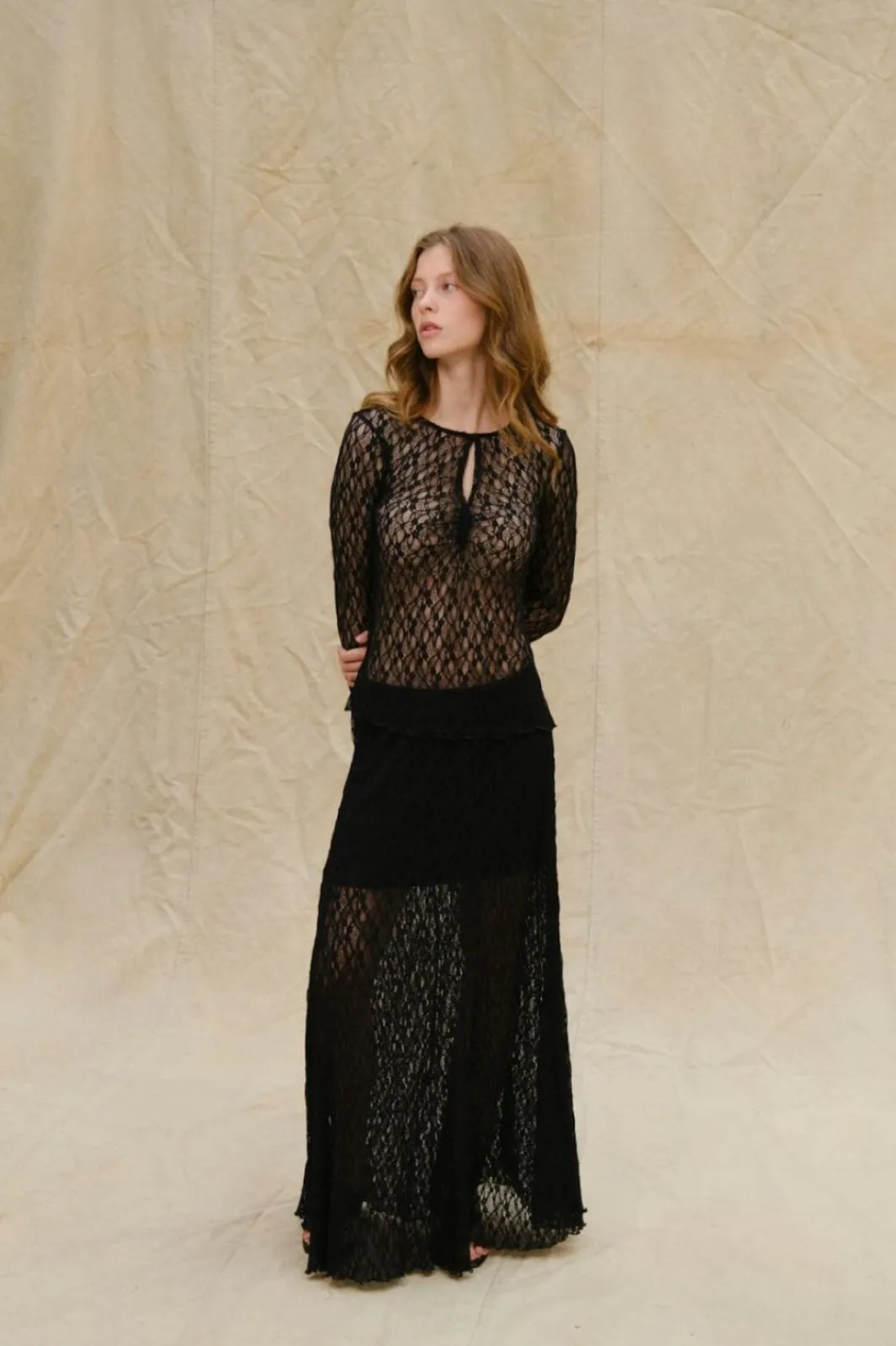 Sale Neo Noir Mariya Lace Skirt 165926 100
