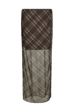Online Neo Noir Marlise Check Mesh Skirt 167207 676