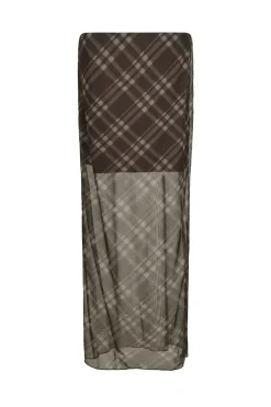 Online Neo Noir Marlise Check Mesh Skirt 167207 676