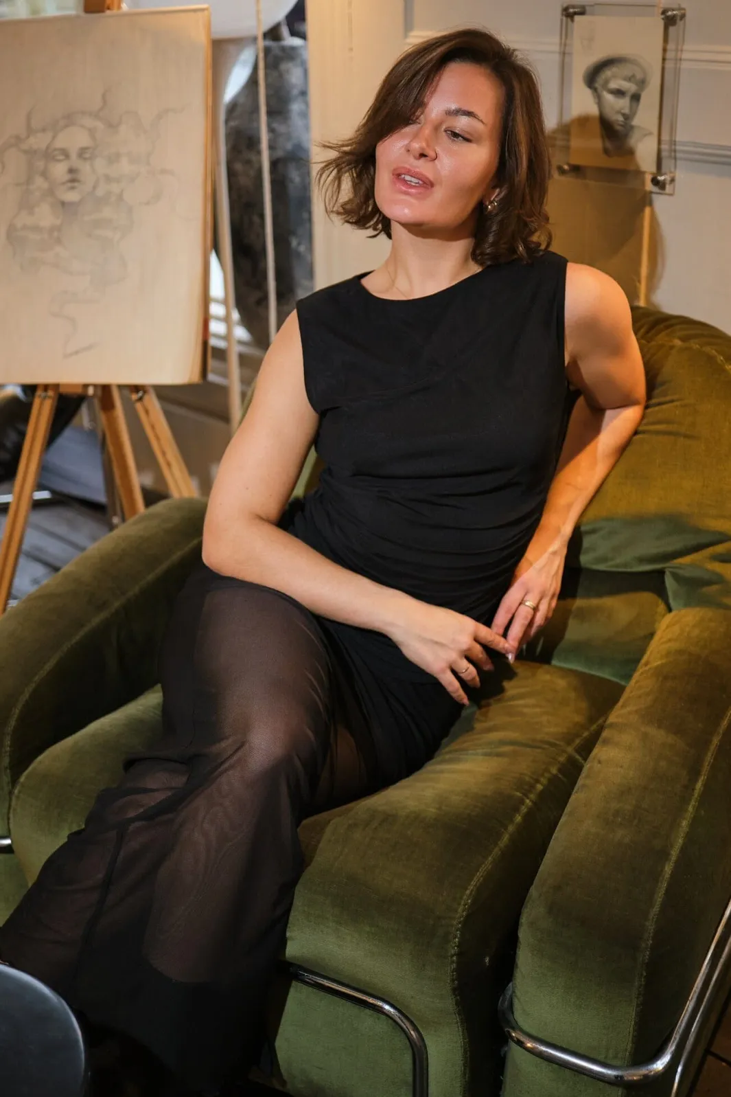 Online Neo Noir Marlise Mesh Skirt 166014 100
