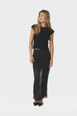 Online Neo Noir Marlise Mesh Skirt 166014 100